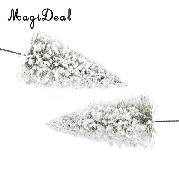 10Pcs/Pack 1/75 White Scenery Landscape Model Cedar Trees for Model Train Track Building Props Scenery 12cm
