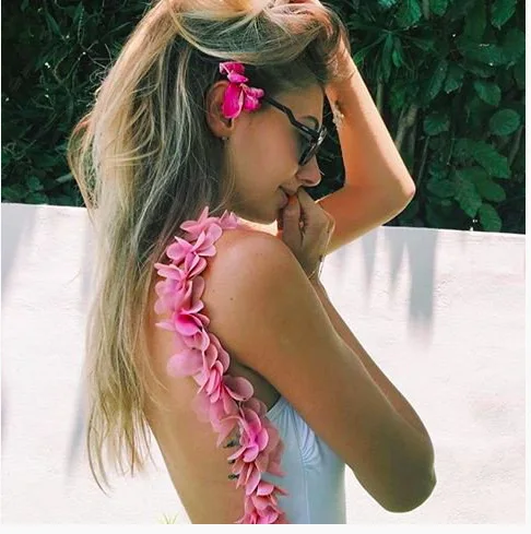 

Jumpsuit Women Polyester Cotton Broadcloth Hot Sale Vadim Bodysuit Women Catsuit Real Free Shipping 2019 Summer Beach Petals