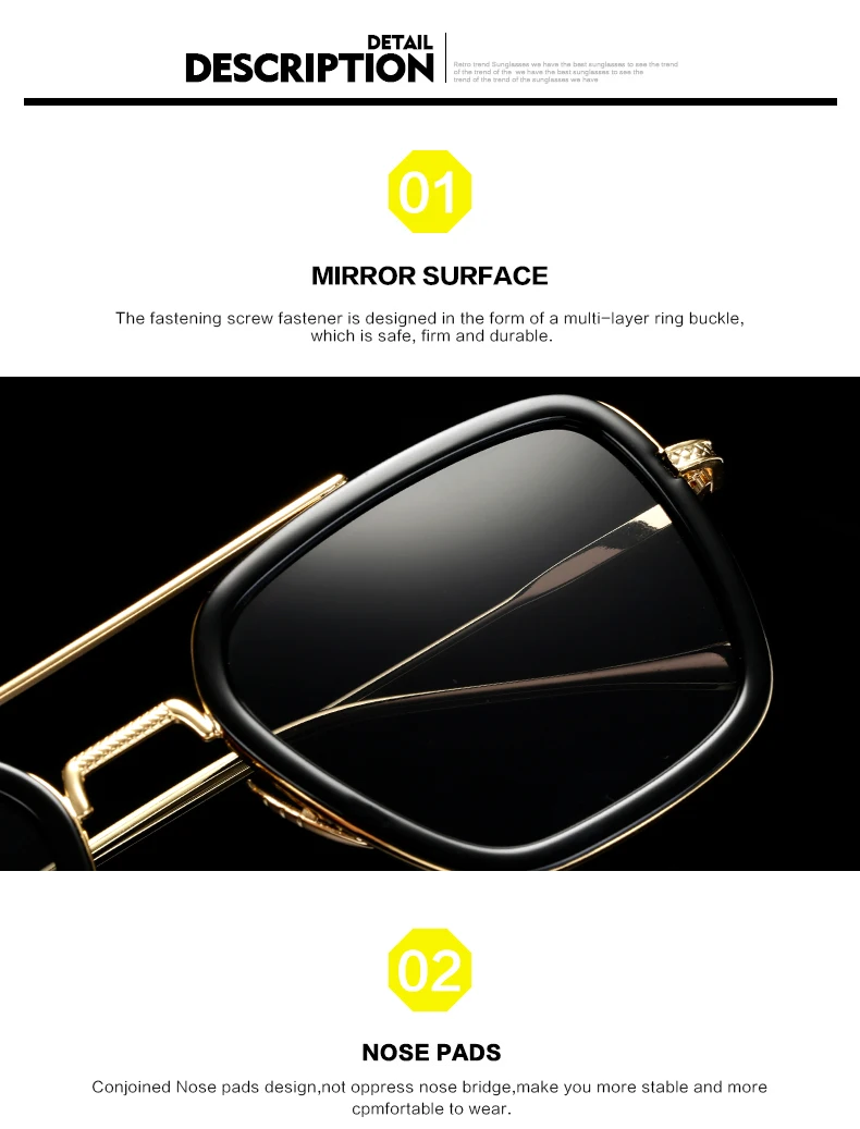 rose gold sunglasses Classic Polarized Photochromic Sunglassses Men Tony Stark Iron Man Vintage Steampunk Goggles Male Chameleon Metal Sun Glasses designer sunglasses