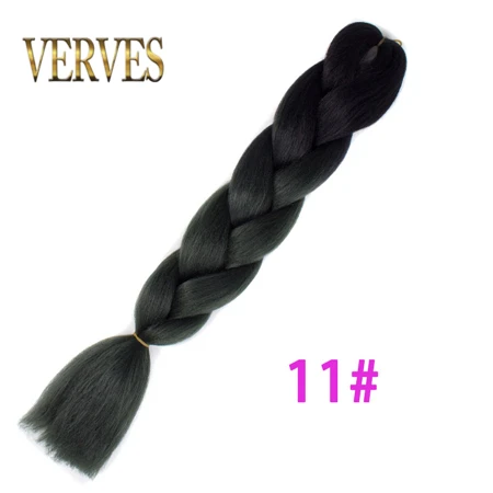 T27/30/4 VERVES, Омбре, плетение волос, 100 г/шт., 24 дюйма, 1 шт., синтетический, три, два тона, тепловое волокно, вязанное крючком, огромные косы, наращивание волос - Цвет: T27/30/4