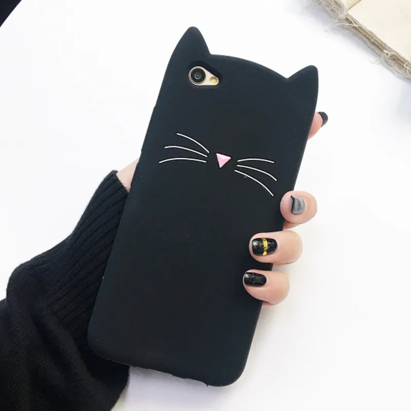 Милый Кот 3D мультяшный Мягкий силиконовый чехол для Meizu M5S M3 M5 M6 Note MX6 задняя крышка