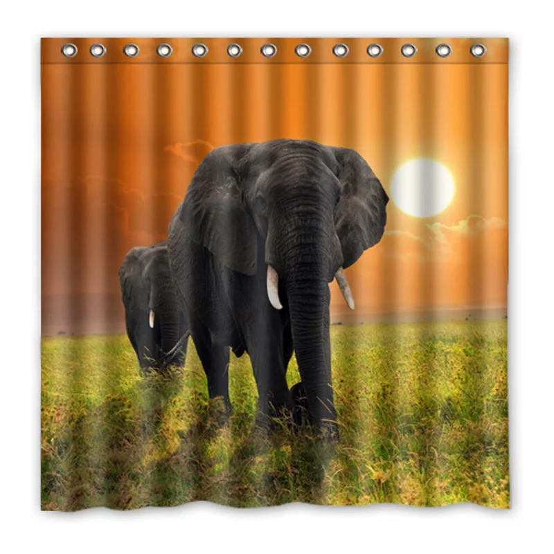 Luxury Smart African Wildlife Elephant art Fabric Polyester waterproof