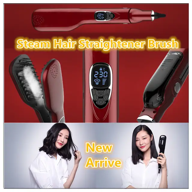 2018 Nieuwste Magic Hair Straight Stoom Kam Stijltang Borstel ...