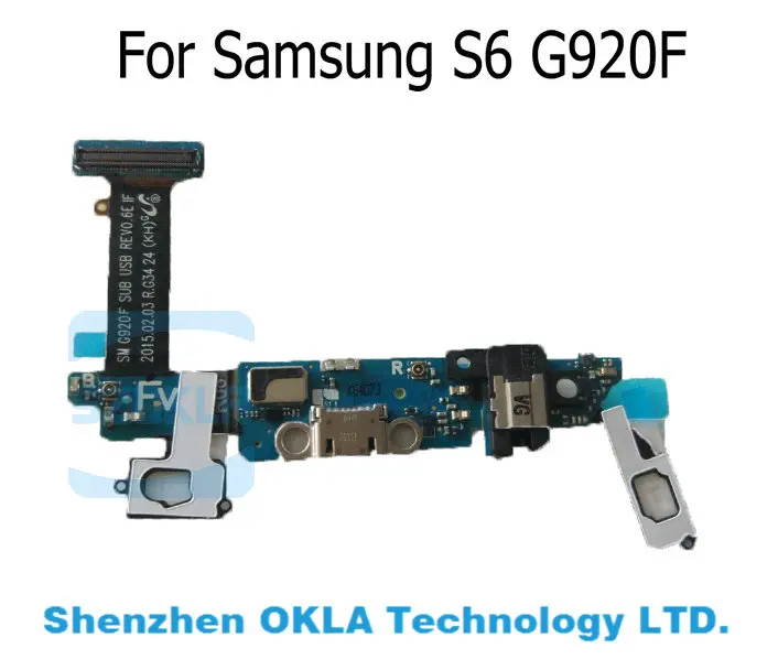 Samsung S6 G920F Dock Connector Charger Board USB Charging Port Audio Jack Flex Cable Ribbon