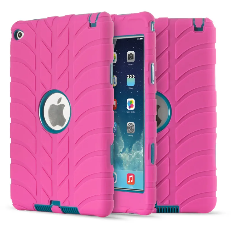 

Full Protection Cover Heavy Duty Rugged Shockproof Defender Hybrid Protective Armor Case for iPad mini 4 mini4 Tire Cases