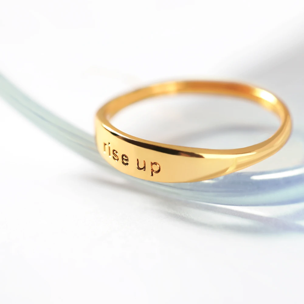 

Custom Engraved Name rings for men laser letter rings Personalized Gold Name Ring In Stainless Steel women ring Christmas Gifts