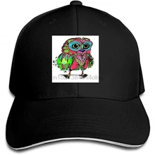 Психоделическая Сова Регулируемая Сэндвич бейсболка хлопок бейсболка с козырьком шляпа