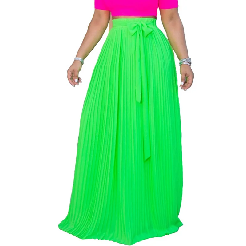 

Summer new women's chiffon skirt large swing pleated skirt urban casual pleated cake skirt