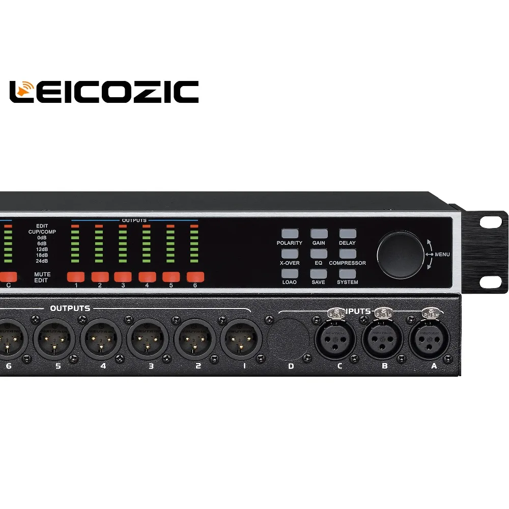US $245.00 Leicozic DANT36 DSP Loudspeaker System Processor 3in 6out Digital Audio Processors Software Control Processador De Audio AC220V
