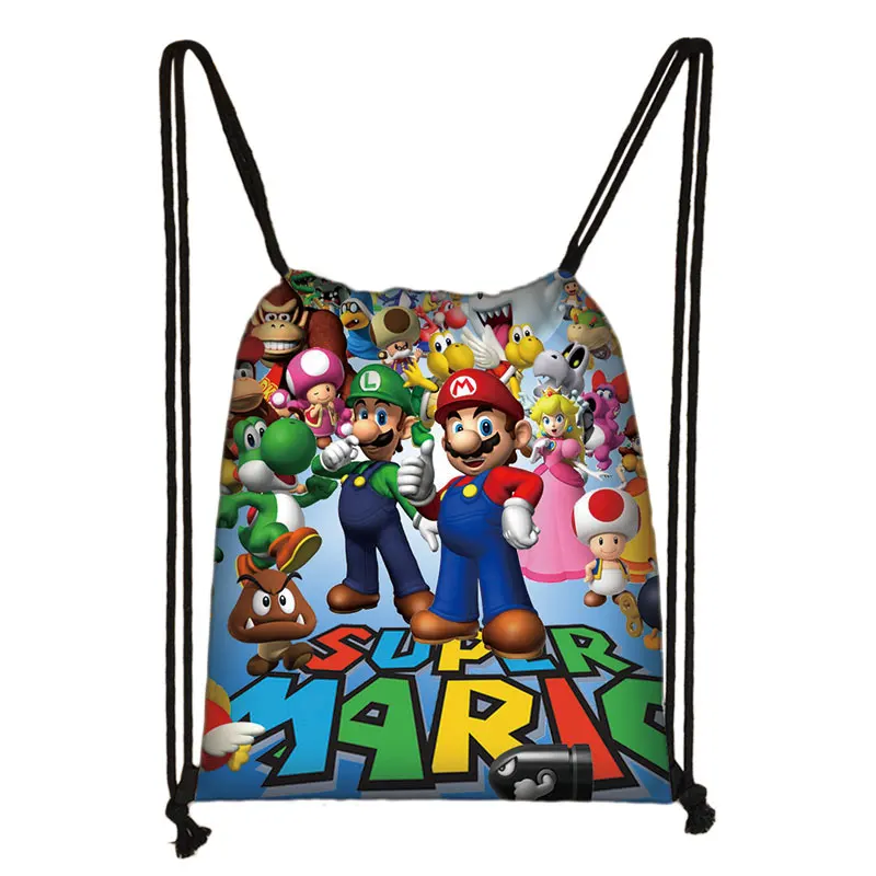 Mario Sonic Boom Hedgehogs 3D Drawstring Bag Printing Backpack Daily Casual Boys Girls knapsack Drawstring Bags - Цвет: 030