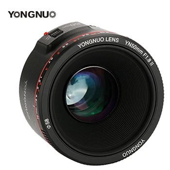 YONGNUO-lente de cámara YN50mm F1.8 II F1.8 efecto Bokeh de gran apertura, lente de enfoque automático para Canon EOS 700D 750D 5D 600D DSLR