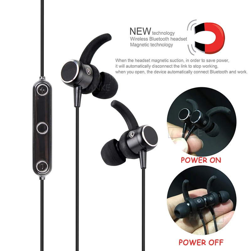 Бесплатная доставка Bluetooth наушники с микрофоном Беспроводной Наушники Спорт Бег