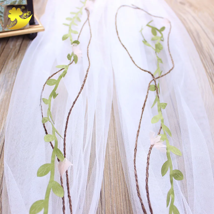 Xinyun цветы повязки на голову для девочек лента на голову с розами Венок Свадебные аксессуары для волос ручной работы Свадебный головной убор с вуалью