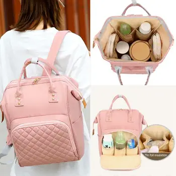 

Fashion Solid Color Mommy Backpack Large Capacity Nylon Maternity Bags Baby Care Nursing Diaper Travel Backpack