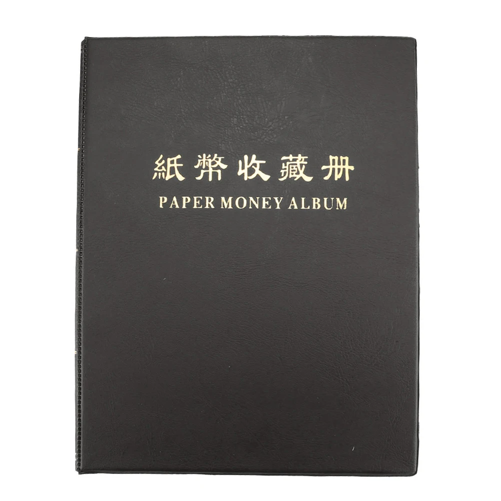 

60 Pockets Banknote Stamps Currency Home Storage Paper Money Album Cash Holders Ticket Page Leather Note Book Collection Photo