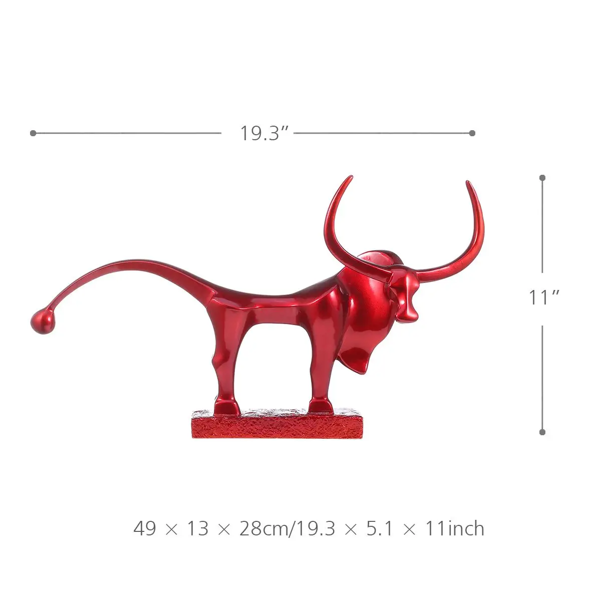 Long Tail Cattle Art Modern Home Decor