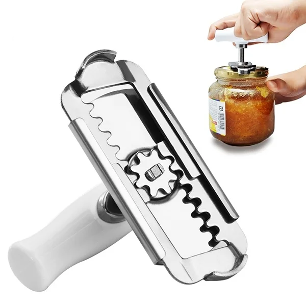 

1 PC Adjustable Jar Opener Stainless Steel Lids off Jar Opener Bottle Opener Adjustable Can Opener Kitchen Tools