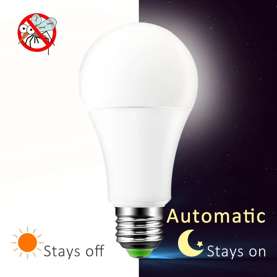 

LED Sensor Light Bulb E27 B22 Dusk to Dawn LED Smart Sensor Bulbs 220V 110V Automatic Security Light For Outdoor Garden Lighting