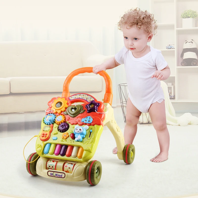 

Baby toddler stroller multi-function walker combination toy car baby 6-18 months four-wheeled cart height adjustable