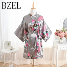 Сексуальный атласный ночной халат большого размера, кружевной халат с цветочным рисунком для свадьбы, невесты, подружки невесты, халат для женщин, пижама Mujer