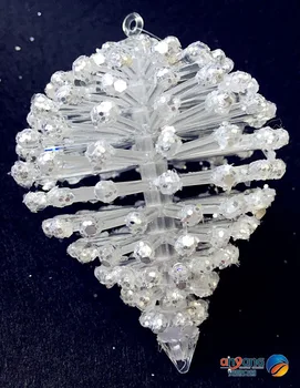 

Christmas ornaments window festive decorations wedding wedding tree ornaments 12CM acrylic three - dimensional pine cones