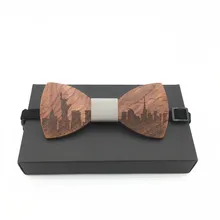 Деревянная галстук-бабочка деревянный лук Галстуки Для мужчин новинка ручной работы с одноцветной бабочкой для Для мужчин Свадебная вечеринка Интимные аксессуары Галстуки