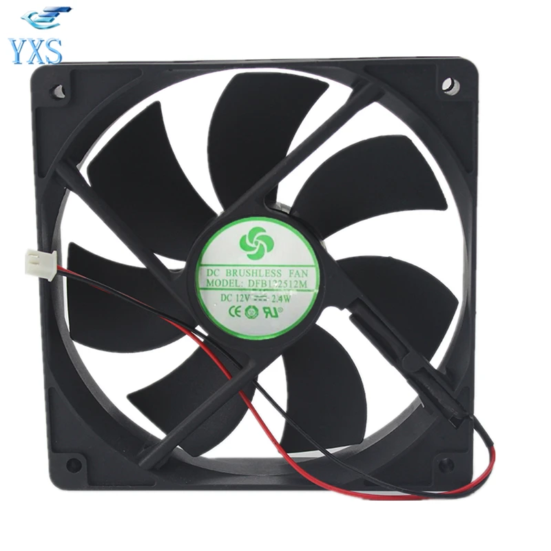 

DFB122512M 12025 12CM 120*120*25mm DC 12V 2.4W 2 Wires Silent Mute Cooling Fan