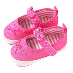 Новорожденных Обувь для младенцев с бантом младенческой Дети Обувь для девочек мягкая подошва кроватки малыша Обувь для малышей детская