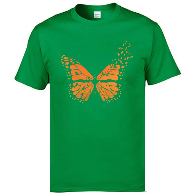 Crewneck Monarch Pure Cotton Men T-Shirt Slim Fit Short Sleeve Tees New Arrival Normal T-Shirt Wholesale Monarch green