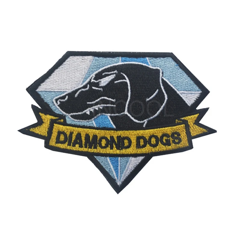 

Diamond Dogs Embroidery Patch MGS Military Morale Patch Tactical Applique Emblem Badges Hook & Loop Embroidered Patches 10*7CM