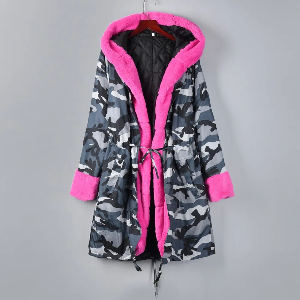 Женская парка Mujer зимние пальто теплая куртка из искусственного меха пальто с капюшоном рыбий хвост длинный рукав пальто верхняя одежда женская feminino Новинка