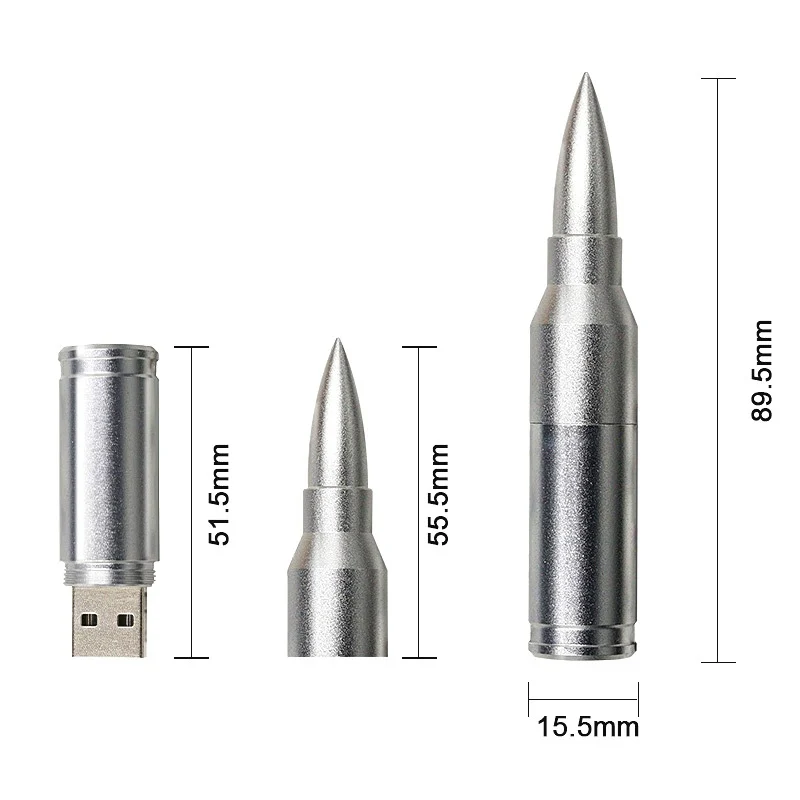 Metal Bullet Usb Flash Drive Silver Pen Drive Usb Flash Key Chain U Disk Memory Stick 4g 32gb Pendrive Free Shipping Thumbdrives 3