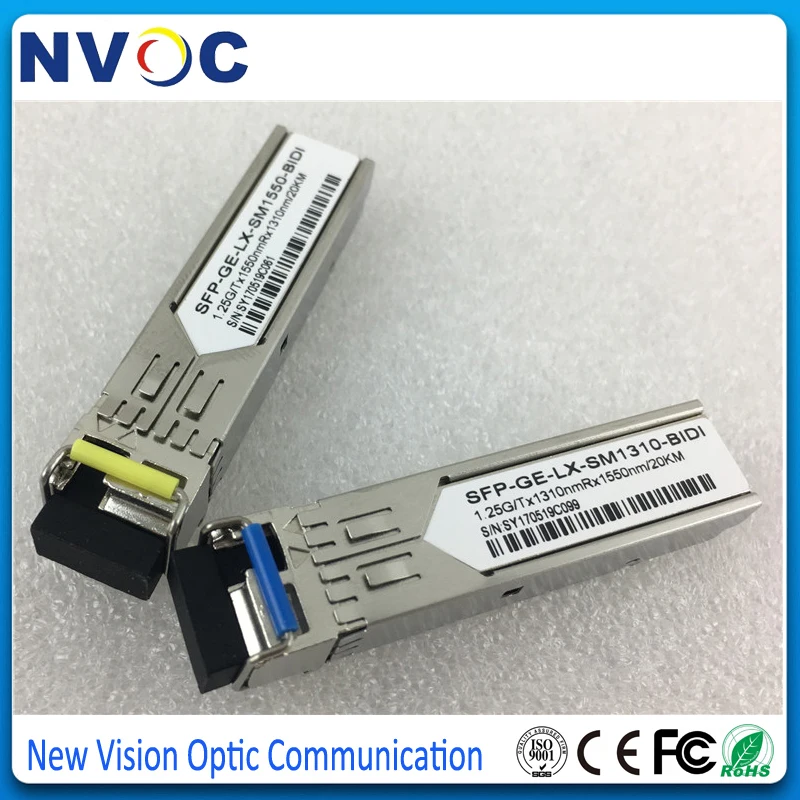 Двунаправленный Трансивер SFP 1 25 Гбит/с 20 км 1310/1550 Модуль LC 2G 1000BASE-FX Bidi трансивер |