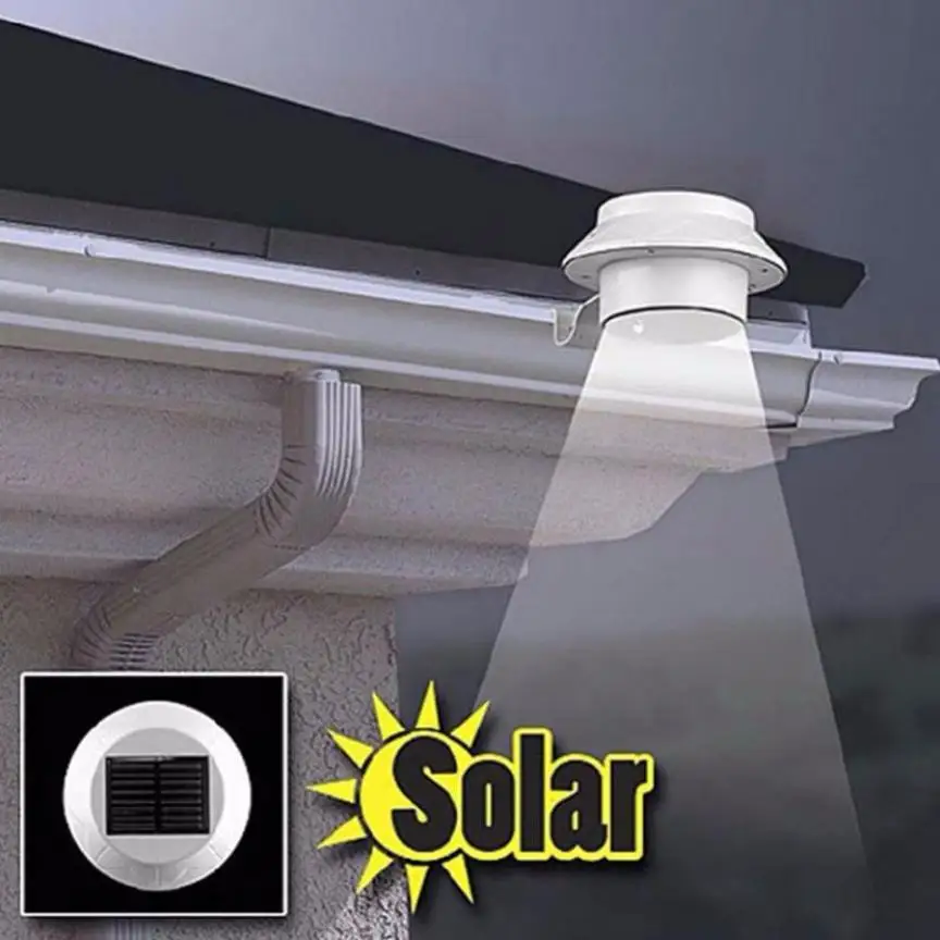 MUQGEW Солнечная энергия лампа для раковины 3LED забора уличная Светодиодная сада и