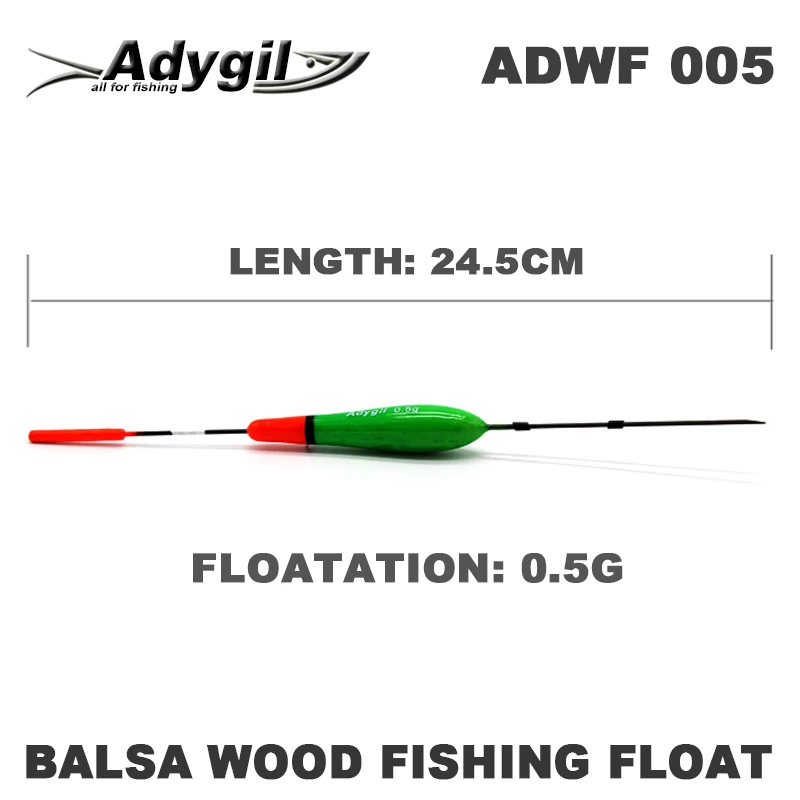 Adygil пробкового дерева поплавок ADWF 005 245 мм Floatation 0,5 г 6 шт./лот