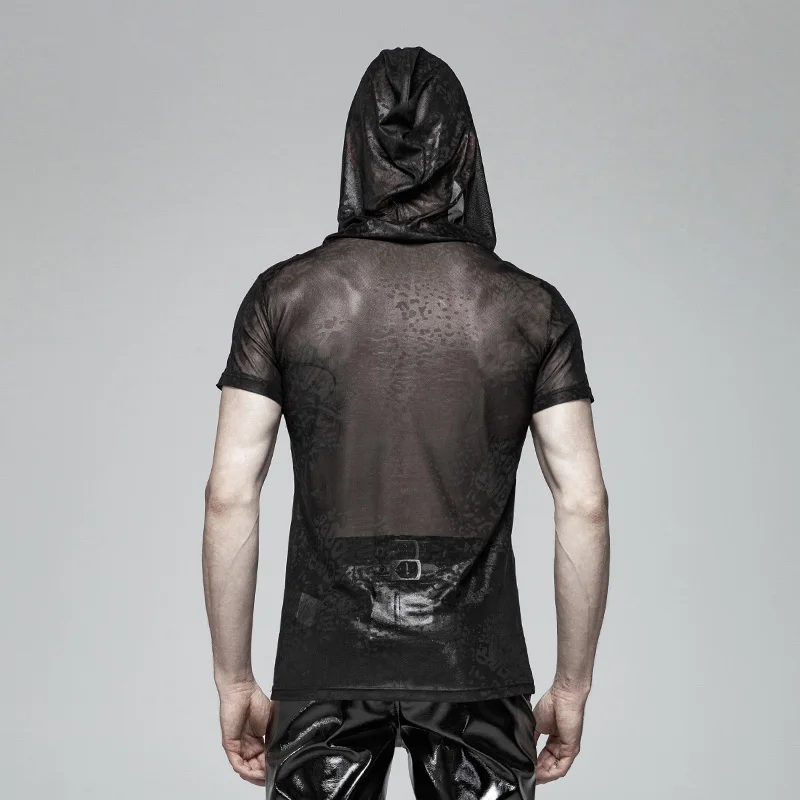 T shirt gothique homme à capuche style punk et assassin T shirt gothique homme à capuche style punk et assassin