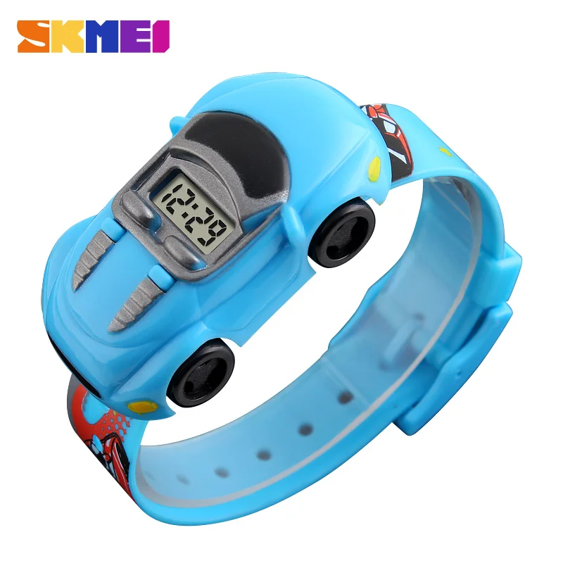 Детские часы, брендовые модные креативные цифровые спортивные детские часы для мальчиков и девочек, Мультяшные автомобильные наручные часы, детские наручные часы - Цвет: blue