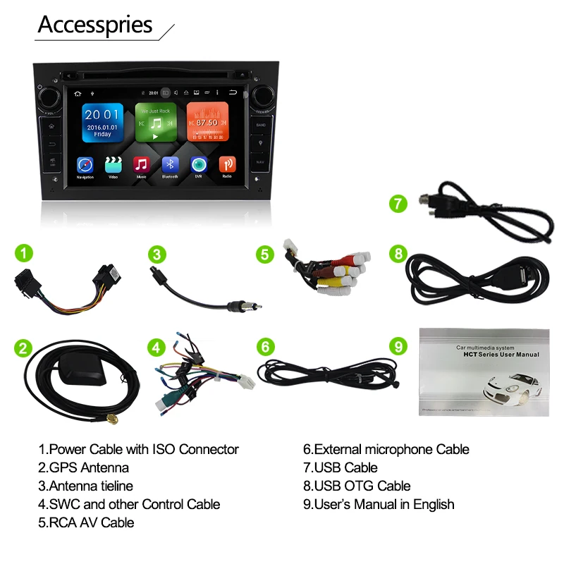 Perfect Ancluu Android 9.0 4G RAM Car DVD Player For Opel Astra H Vectra Corsa Zafira B C G Car radio GPS navigator with bluetooth wifi 17