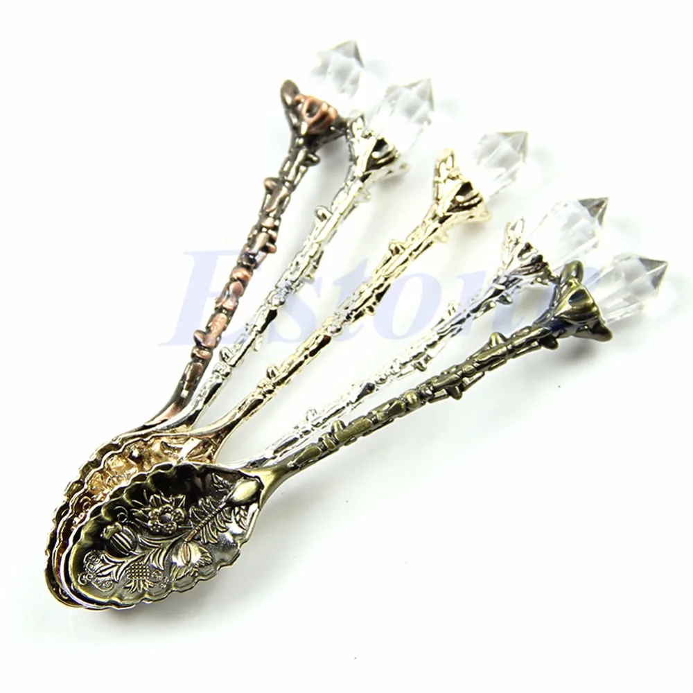 

Mini Ice Cream Scoop Spoonl Luxury Vintage Palace Carved Coffee Tea Mini Ice Cream Scoop Spoon S27 dropship