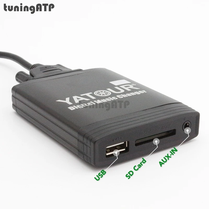  Cambiador de música Digital YATOUR interfaz de adaptador USB MP3 Aux-in SD para NISSAN