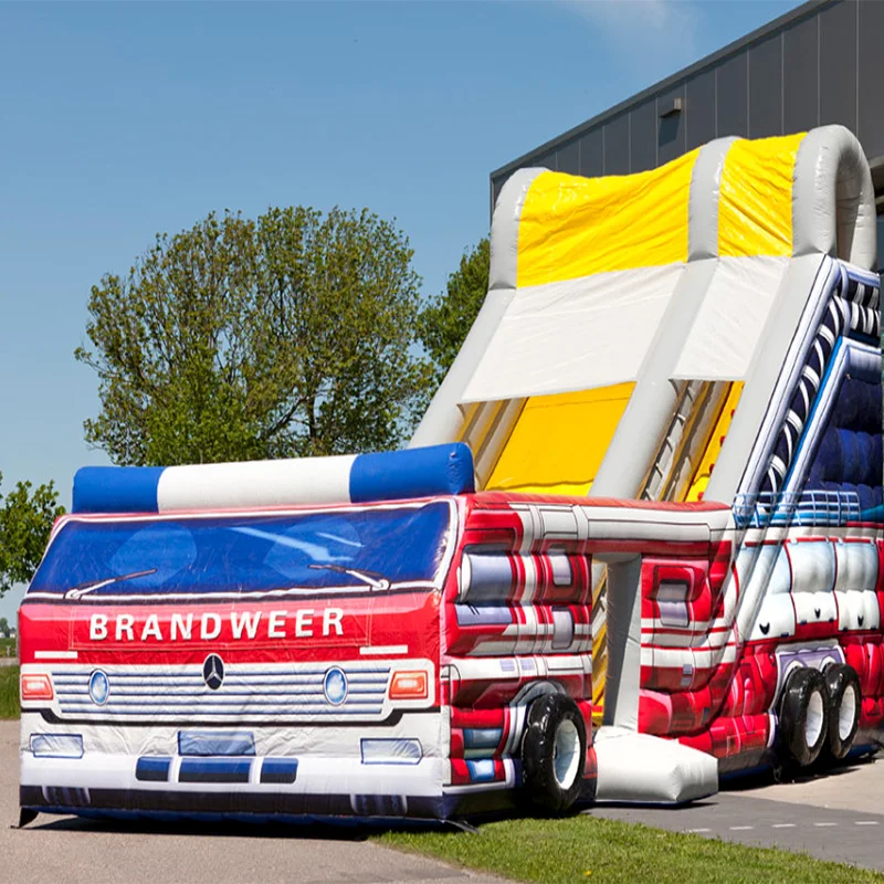 Большие надувные слайд с Firetruck Тема/надувной батут|inflatable slide|large inflatable slideslide |