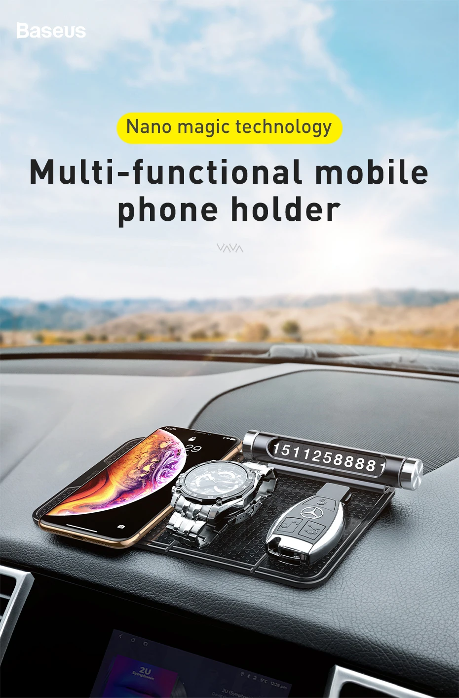 universal multifuncional nano de borracha para iphone suporte de celular