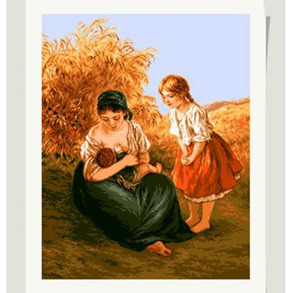 

New Arrival 100% Printed Unfinished Cross Stitch Patterns Sets Full Embroidery Handmade Needlework Kits,Nursing mother