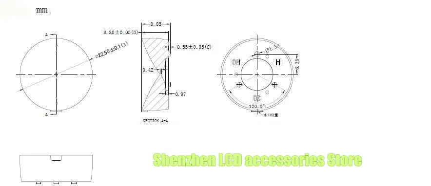 70 шт./лот для ремонта LG ТВ светодиодный объектив DRT 3,0 32 дюйма 42 дюйма 47 дюймов сенсорный экран 55 дюймов абажур для лампы с металлическим каркаксом = 20 шт.+ светодиодный LG 3535 6 V, 50 шт в наборе