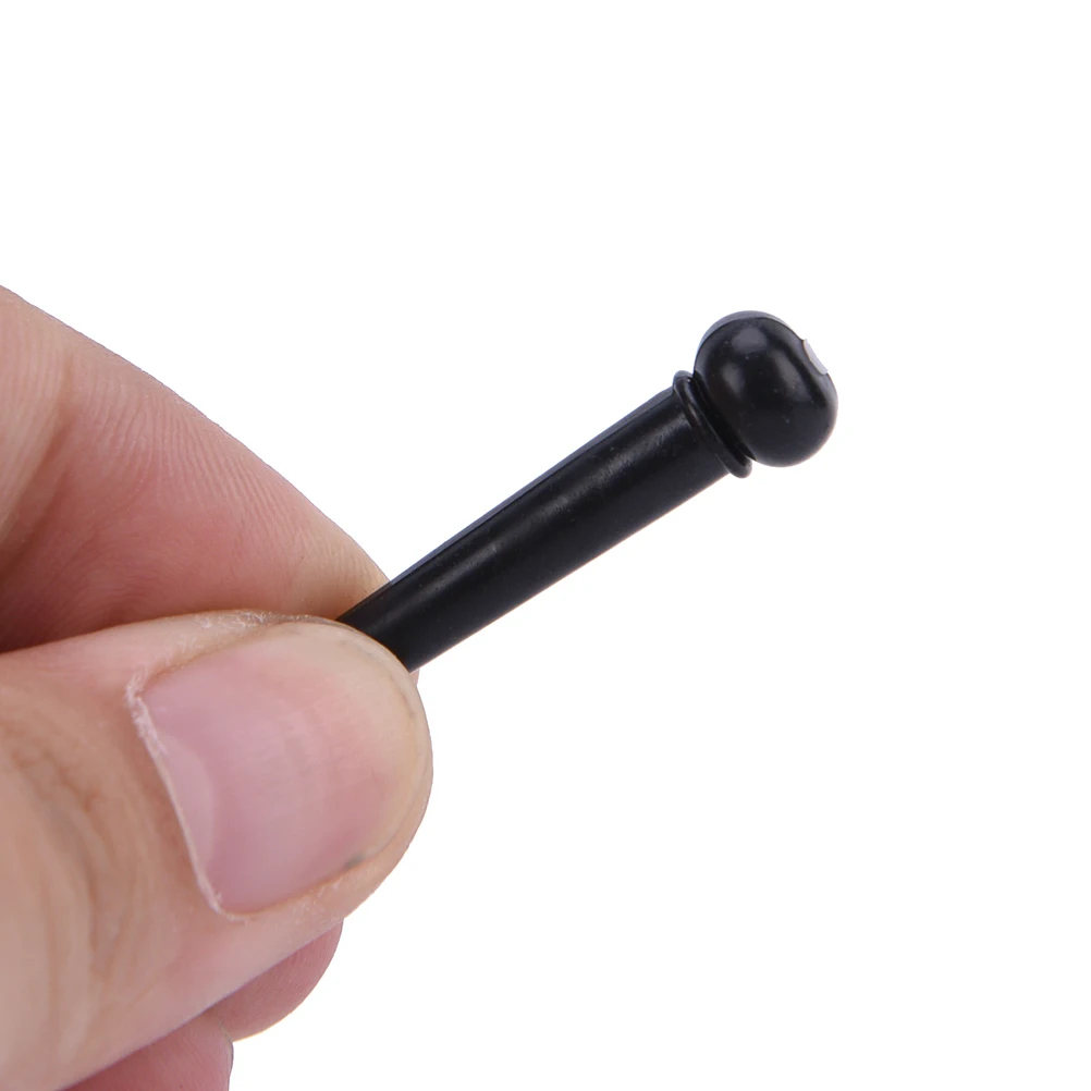 6 Bridge Pins + saddle + bridge saddle Bone for Acoustic Guitar black/white color