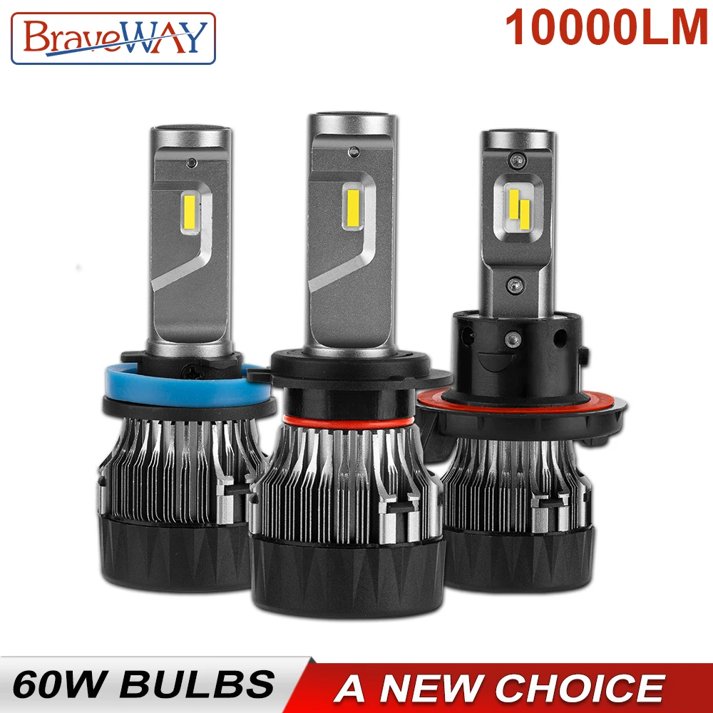

BraveWay 10000LM H7 LED Bulb for Car LED Lamp 12V 9005 9006 9012 HB3 HB4 H8 H11 LED CANBUS H4 Motorcycle Headlight Bulbs Auto