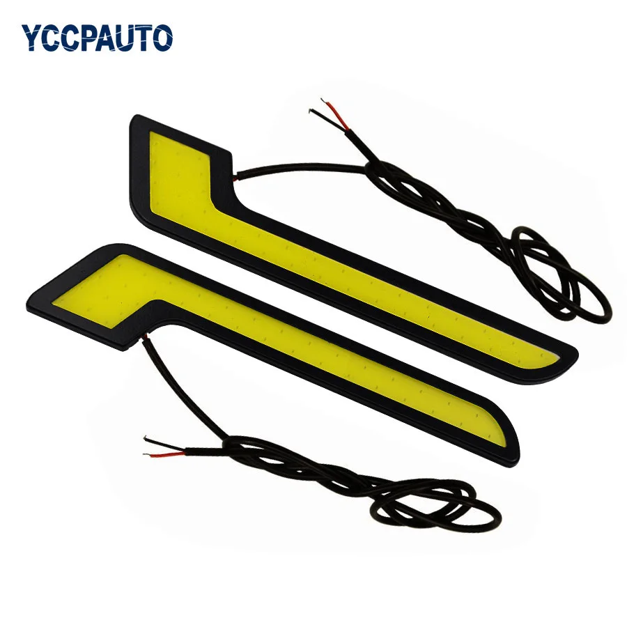 

2Pcs LED Daytime Running Lights White DC12V High Power COB Car Fog Lamp DRL Driving Lamp Waterproof 6000K