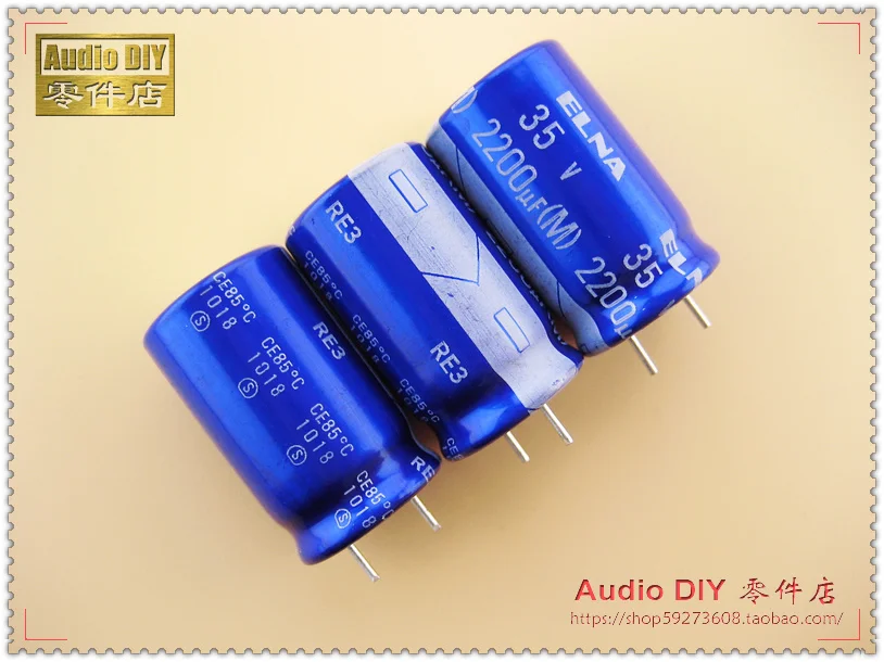 

2019 hot sale 10pcs/30pcs ELNA blue robe RE3 series 2200uF/35V electrolytic capacitor free shipping