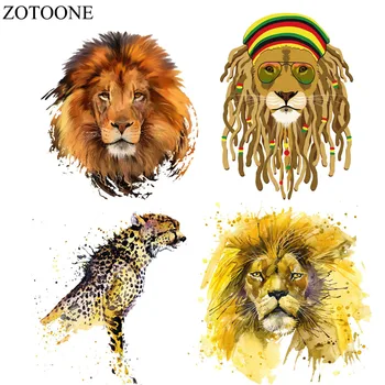 

ZOTOONE Iron-On Transfers Lion Head DIY Accessory Clothes Decoration Print On T-Shirt Washable New Design Clothes Stickers E