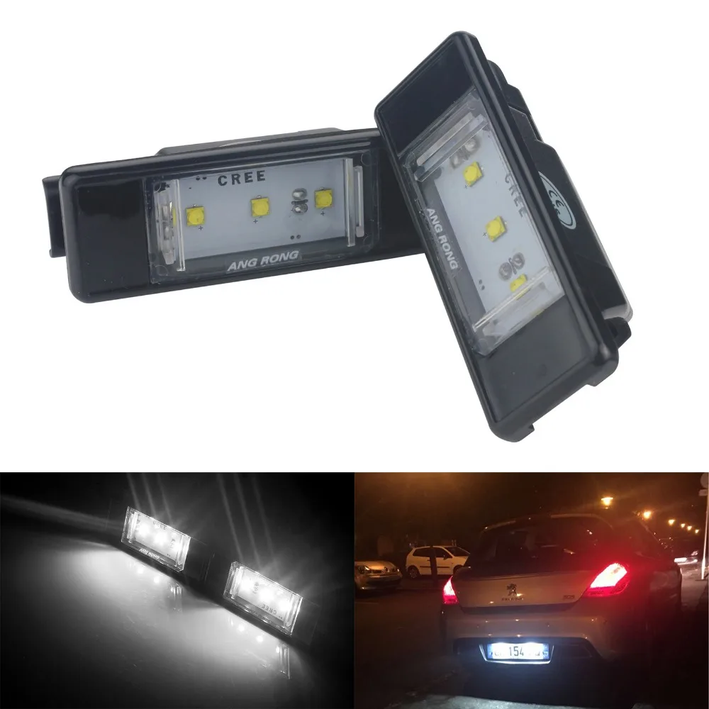 ANGRONG 2x15W светодиодное освещение номерного знака белый для Peugeot RCZ Coupe Expert III 807 806 607